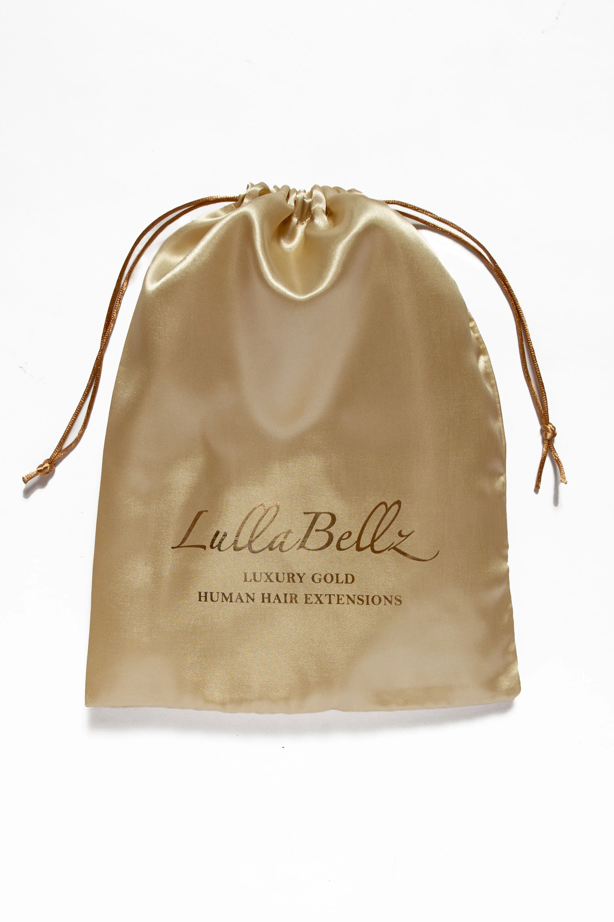 LullaBellz Mini Satin Hair Extension Storage Bag (Gold)