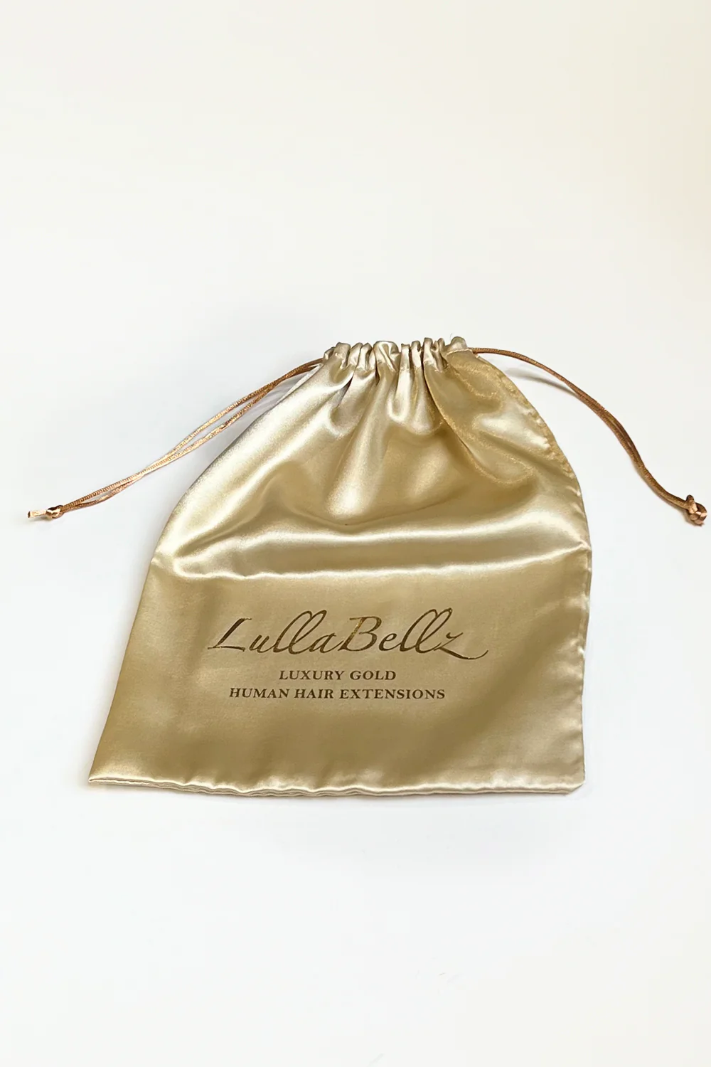 LullaBellz Mini Satin Hair Extension Storage Bag (Gold) - Image 2