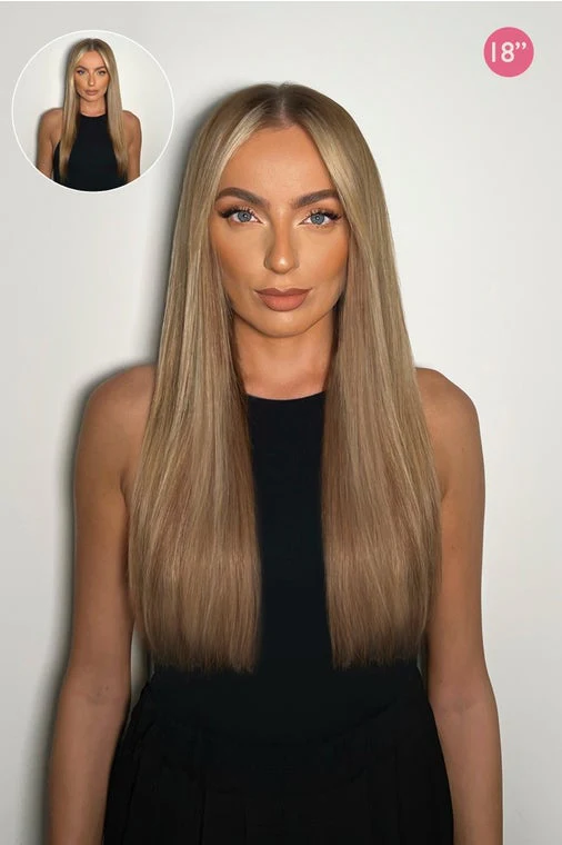 Luxury Gold 18" 150g 5 Piece Human Hair Extensions - Image 7