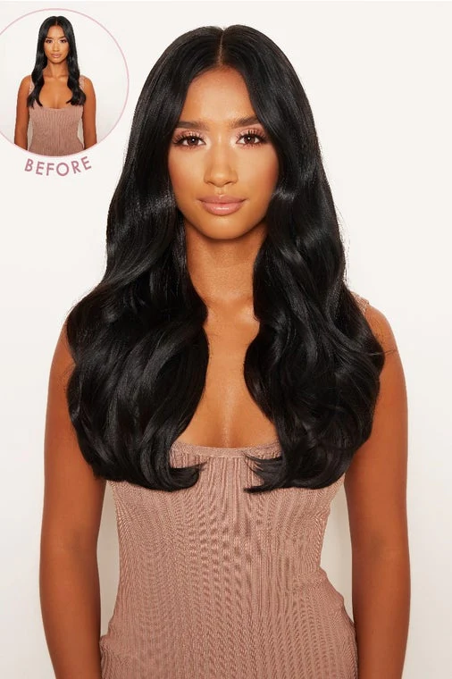 Super Thick 16" 5 Piece Blow Dry Wavy Clip In Hair Extensions - Image 9