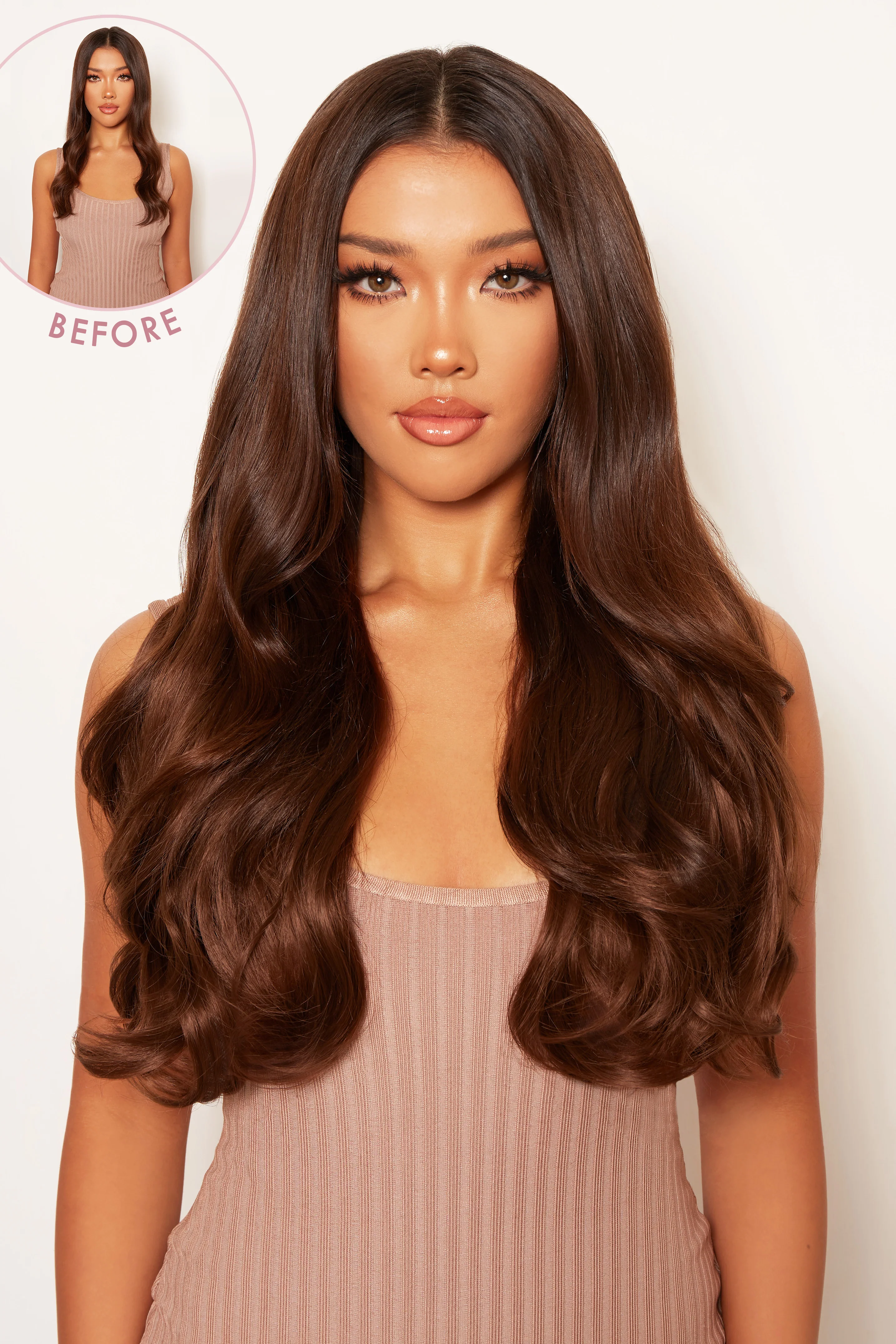 Super Thick 22" 5 Piece Blow Dry Wavy Clip In Hair Extensions - Image 5