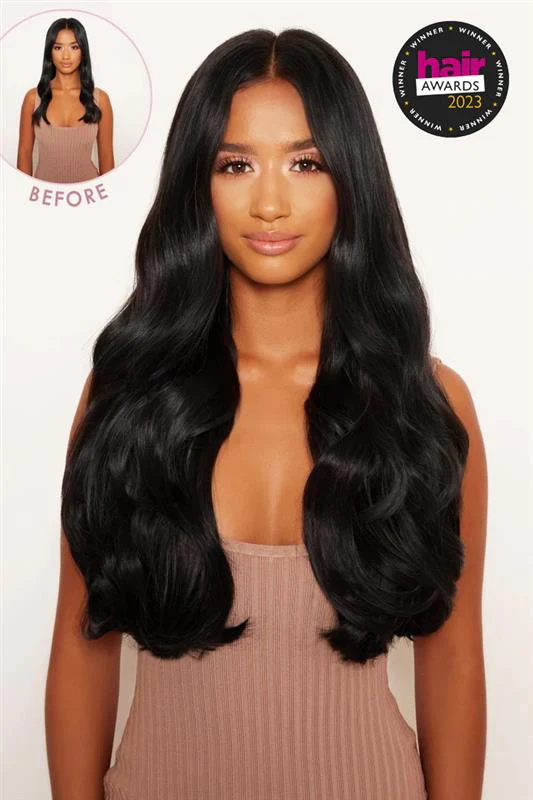 Super Thick 22" 5 Piece Blow Dry Wavy Clip In Hair Extensions - Image 6