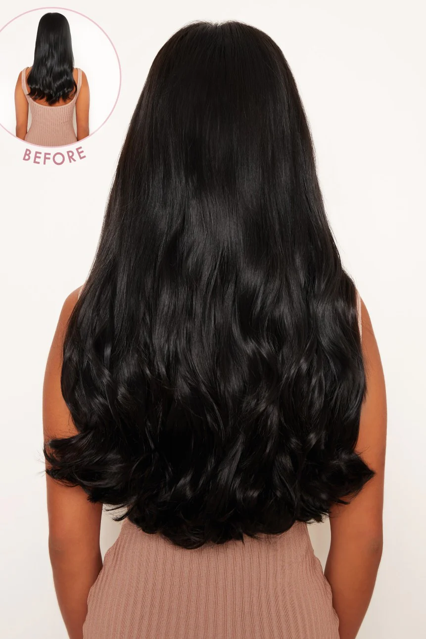 Super Thick 22" 5 Piece Blow Dry Wavy Clip In Hair Extensions - Image 7