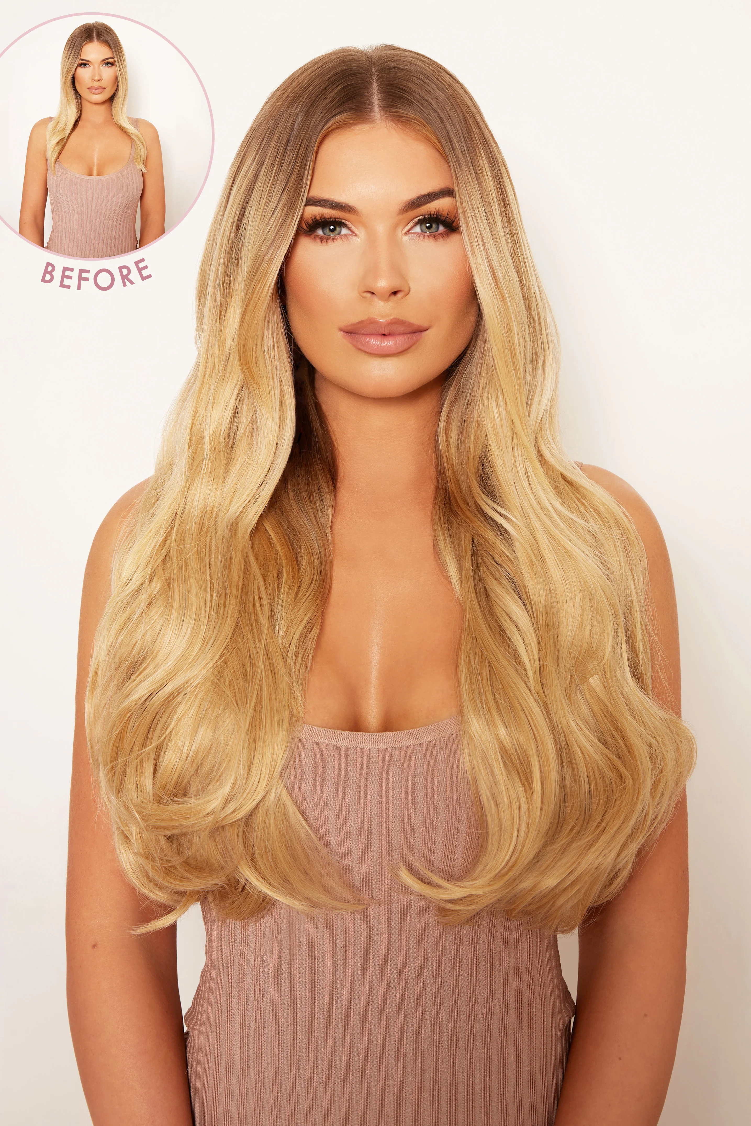 Super Thick 22" 5 Piece Blow Dry Wavy Clip In Hair Extensions - Image 9