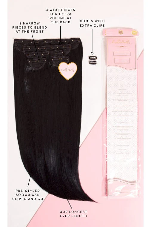 Super Thick 26" 5 Piece Statement Straight Clip In Hair Extensions - Image 11