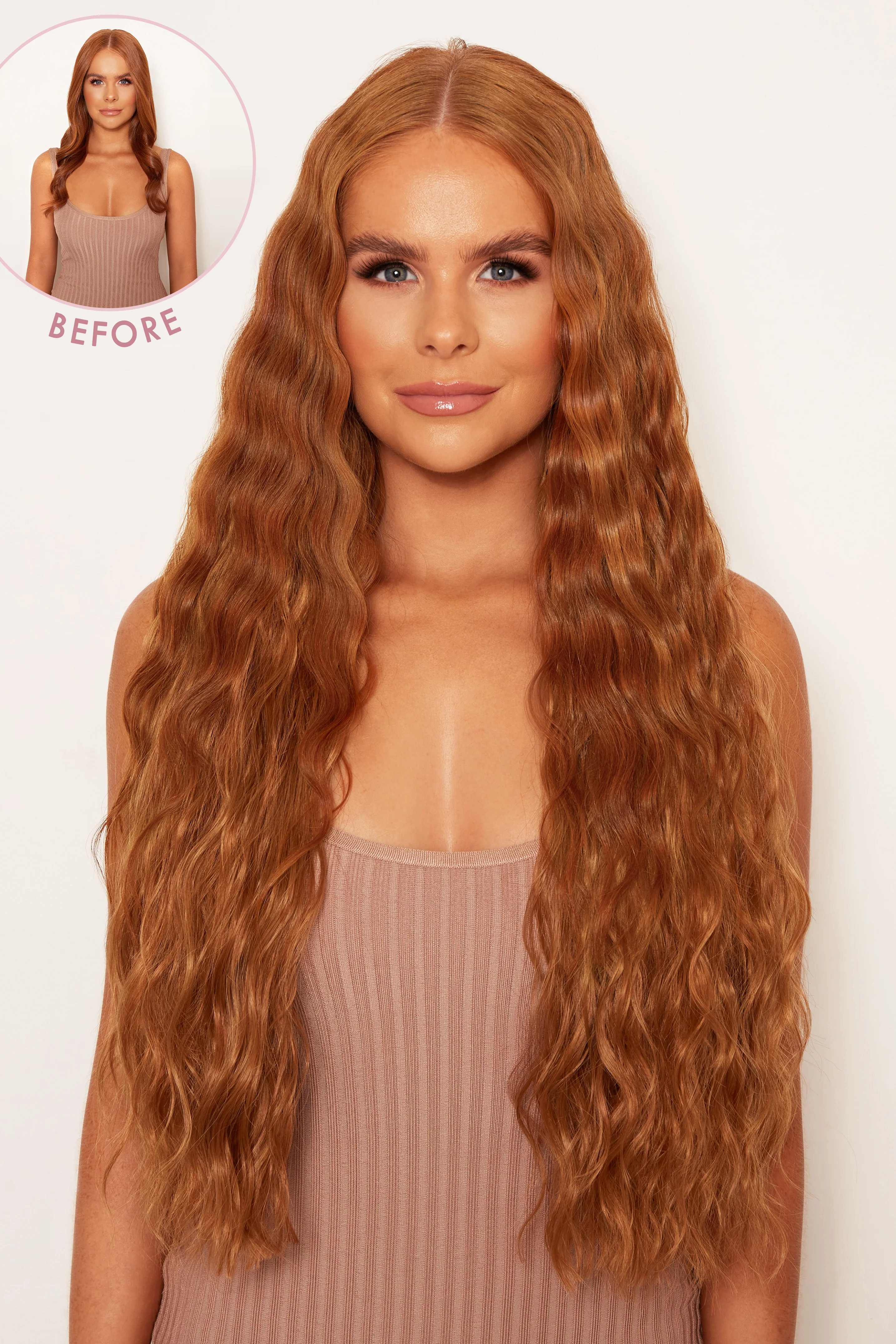 Super Thick 26" 5 Piece Waist Length Wave Clip In Hair Extensions - Image 5