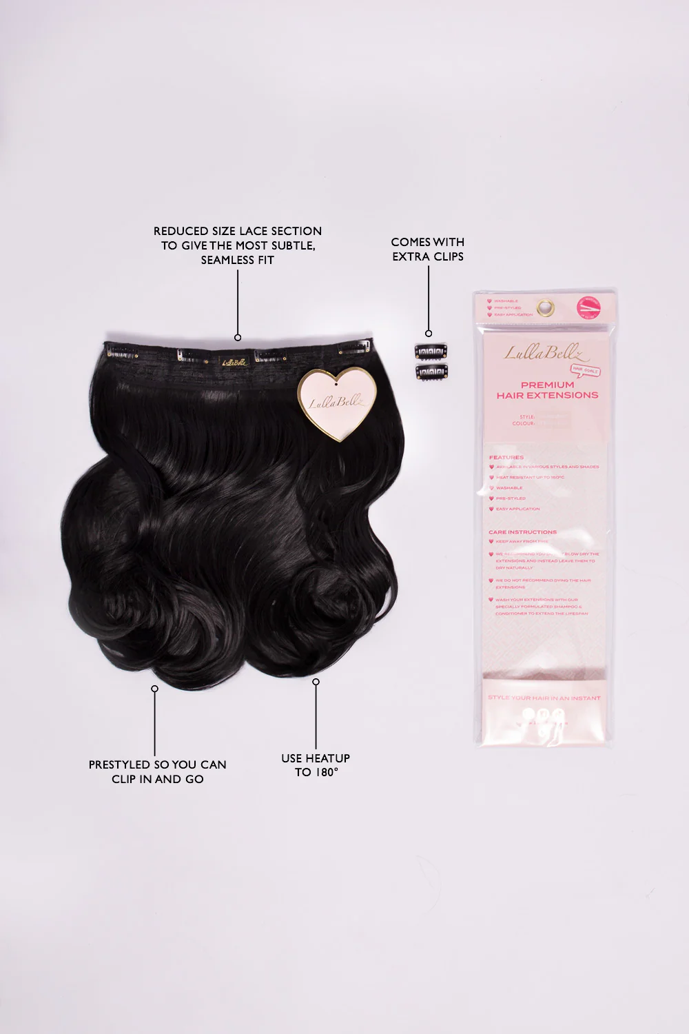 Thick 14" 1 Piece Blow Dry Wavy Clip-in Hair Extensions - Image 4