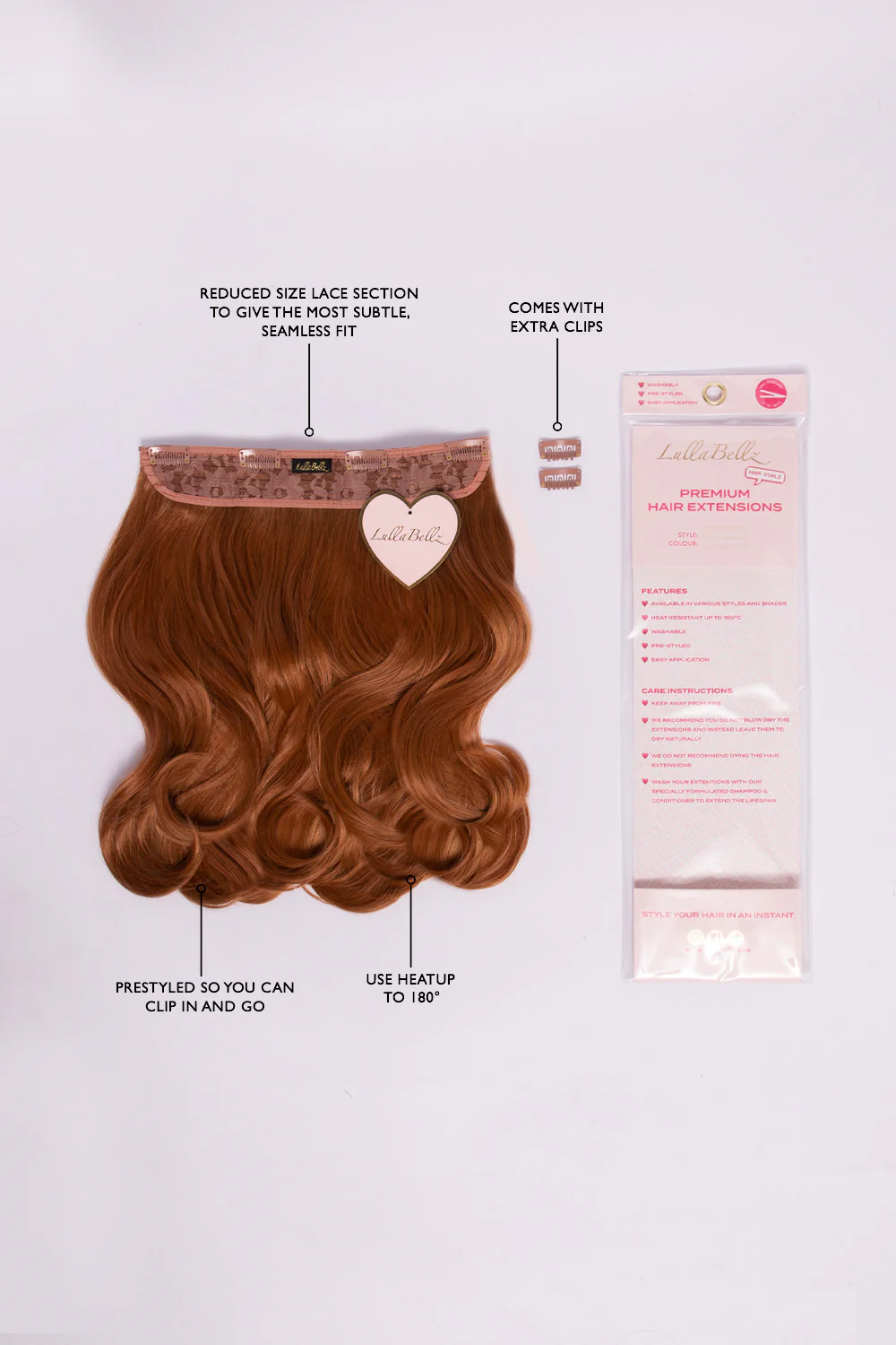 Thick 14" 1 Piece Blow Dry Wavy Clip-in Hair Extensions - Image 5