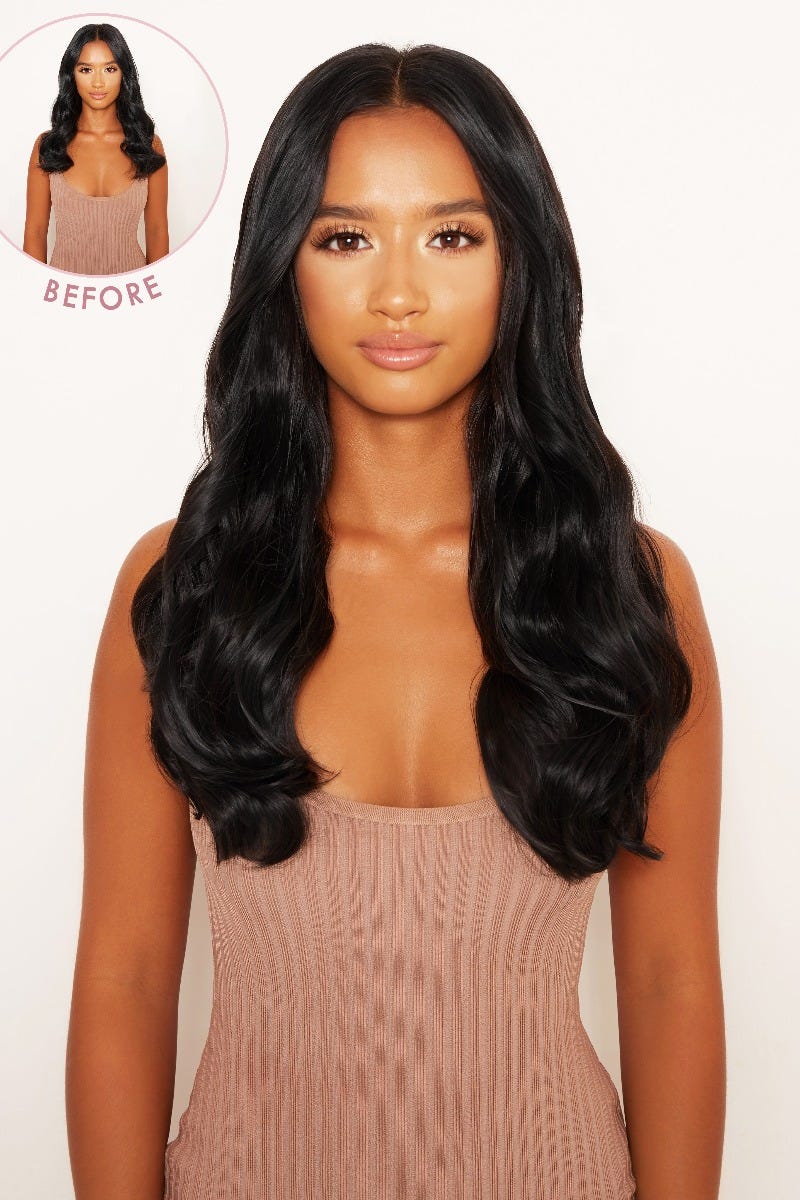 Thick 16" 1 Piece Curly Clip In Hair Extensions - Image 6