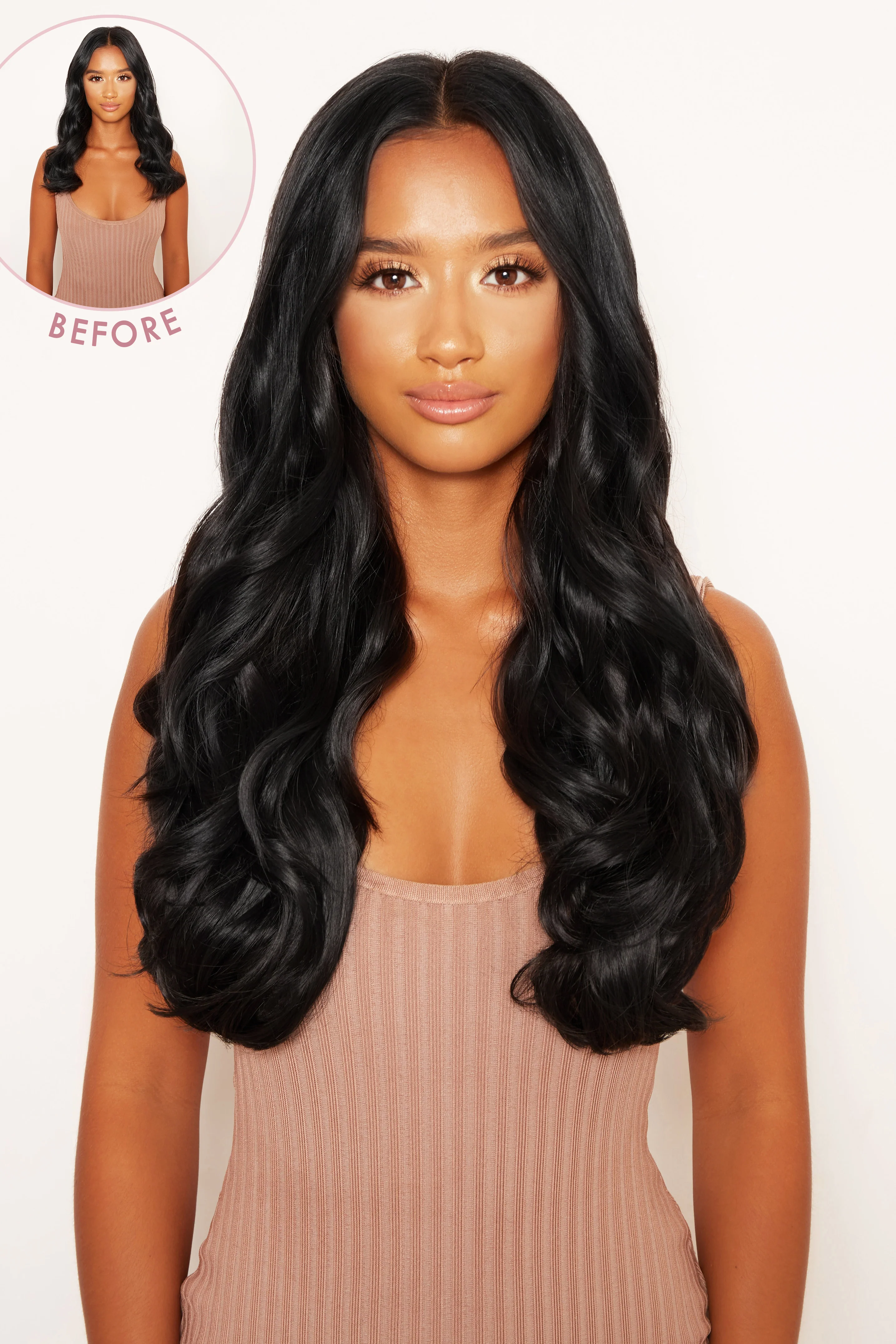 Thick 20" 1 Piece Curly Clip In Hair Extensions - Image 6