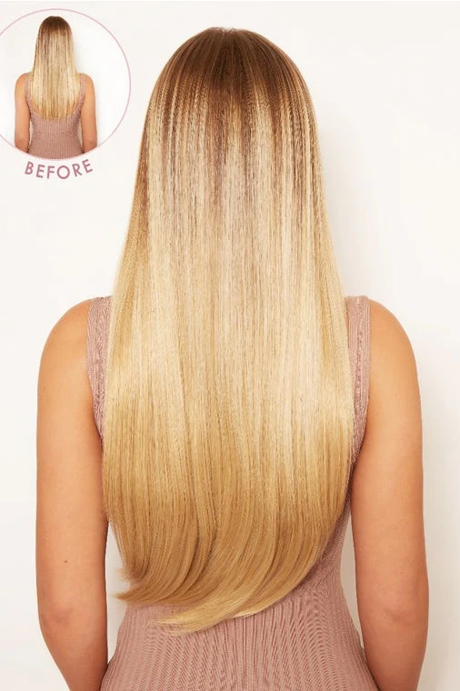 Thick 24" 1 Piece Straight Clip In Hair Extensions - Image 11
