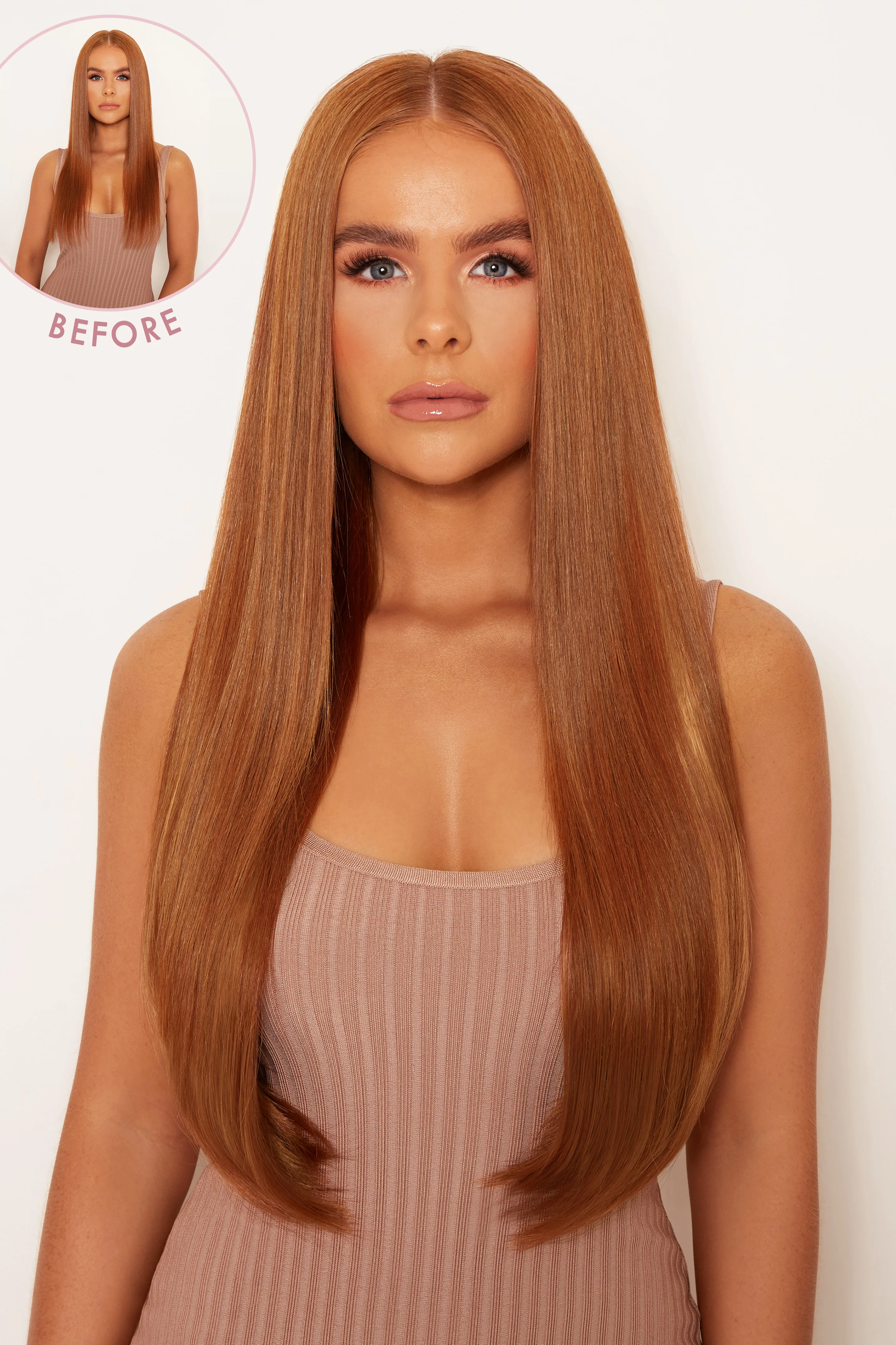 Thick 24" 1 Piece Straight Clip In Hair Extensions - Image 3
