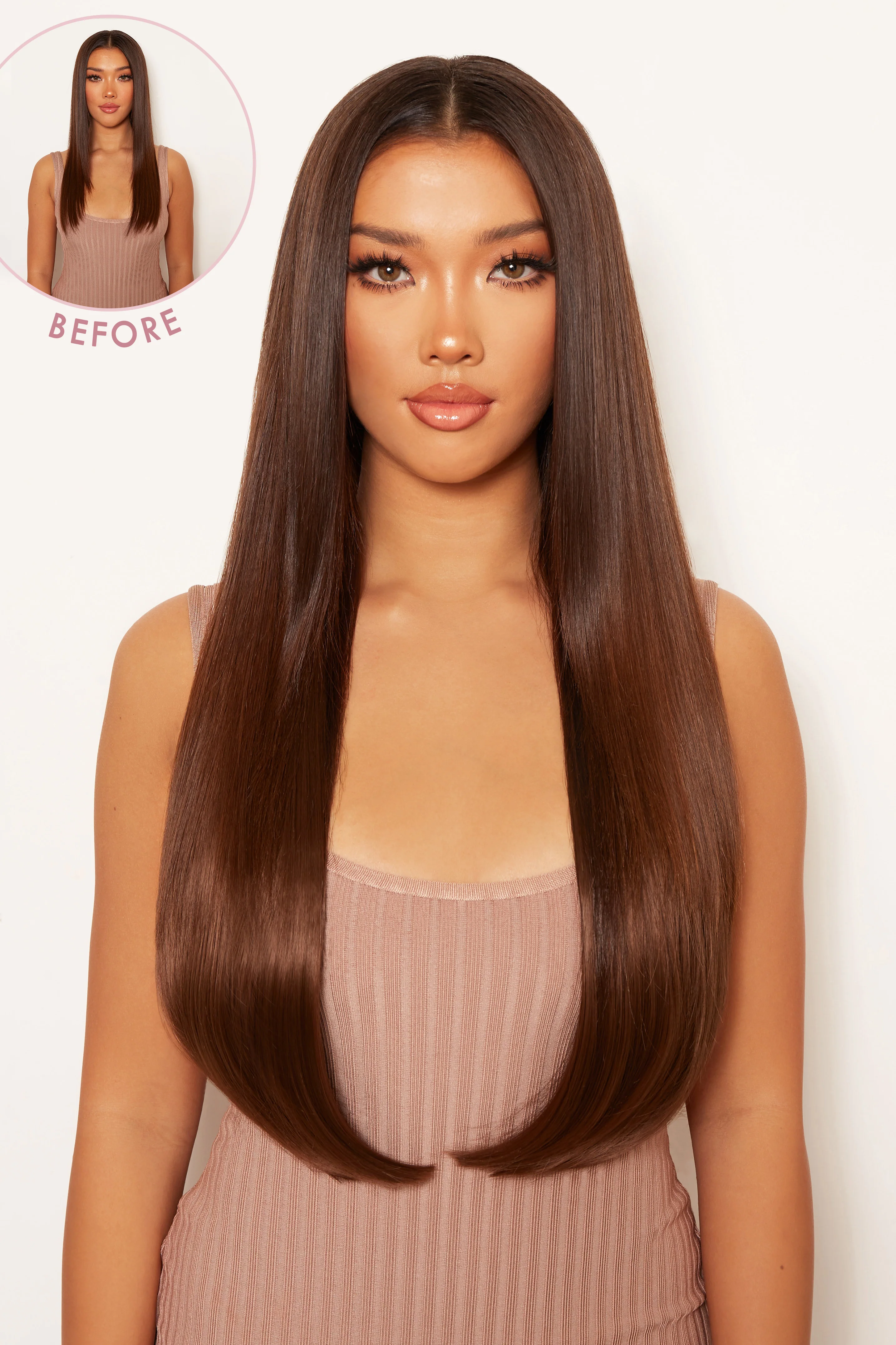 Thick 24" 1 Piece Straight Clip In Hair Extensions - Image 5