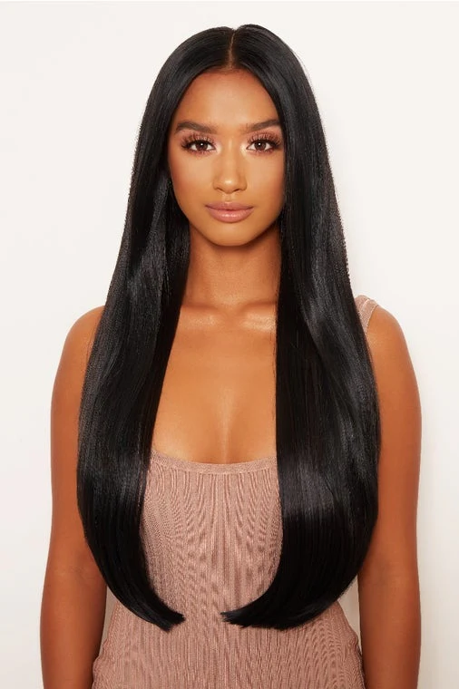 Thick 24" 1 Piece Straight Clip In Hair Extensions - Image 9
