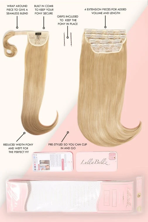 Ultimate Half Up Half Down 22'' Straight Extension and Pony Set [Clearance Lines] - Image 11