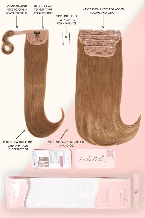 Ultimate Half Up Half Down 22'' Straight Extension and Pony Set [Clearance Lines] - Image 12