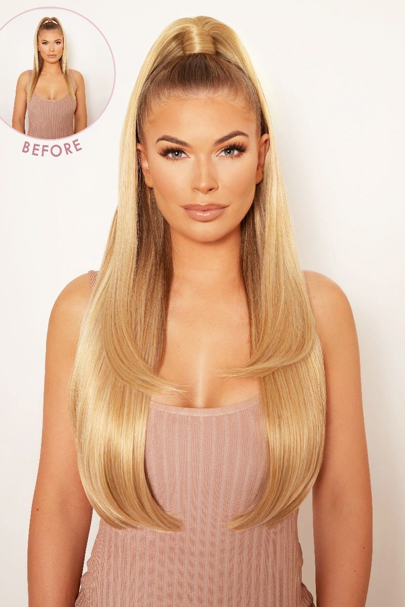 Ultimate Half Up Half Down 22'' Straight Extension and Pony Set [Clearance Lines] - Image 3