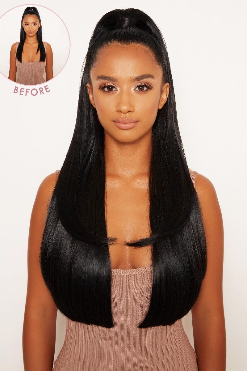Ultimate Half Up Half Down 22'' Straight Extension and Pony Set [Clearance Lines] - Image 6