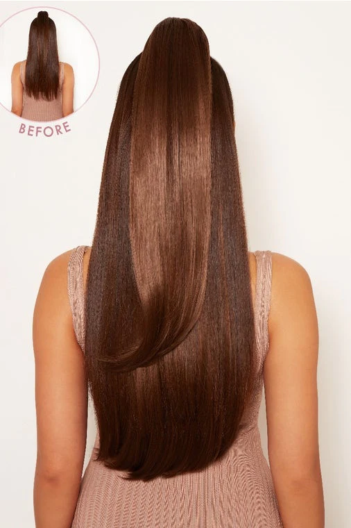 Ultimate Half Up Half Down 22'' Straight Extension and Pony Set [Clearance Lines] - Image 9